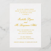 Traditioneel Elegant bruiloft repetitie diner Folie Uitnodiging (Voorkant)