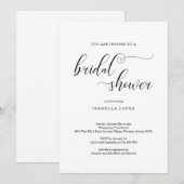 Traditioneel Elegant Calligraphy Vrijgezellenfeest Kaart (Voorkant / Achterkant)