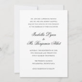 Traditioneel elegant formeel klassieke huwelijk kaart (Voorkant)