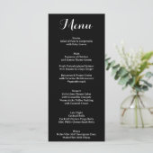 Traditioneel Elegant Zwart Wit Calligrafie Menu (Staand voorkant)