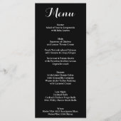 Traditioneel Elegant Zwart Wit Calligrafie Menu (Voorkant)