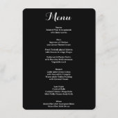 Traditioneel Elegant Zwart Wit Calligrafie Menu (Voorkant)