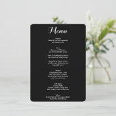 Traditioneel Elegant Zwart Wit Calligrafie Menu (Staand voorkant)