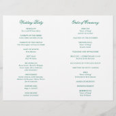 Traditioneel Emerald Green formeel huwelijksprogra (Achterkant)