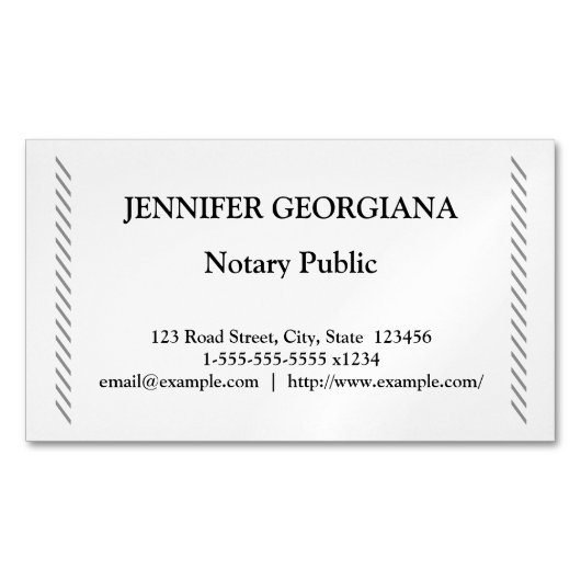 Traditioneel en eenvoudig publiek magnetisch visitekaartje (Voorkant)