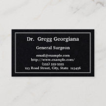 Traditioneel en gewoon algemeen chirurg Visitekaar