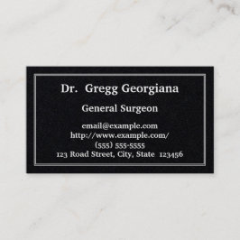 Traditioneel en gewoon algemeen chirurg Visitekaar Visitekaartje