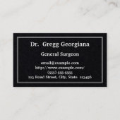 Traditioneel en gewoon algemeen chirurg Visitekaar Visitekaartje (Voorkant)