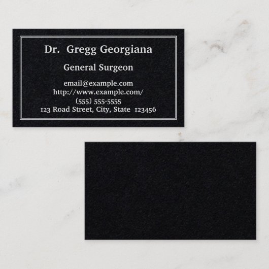 Traditioneel en gewoon algemeen chirurg Visitekaar Visitekaartje (Voorkant / Achterkant)