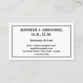 Traditioneel en gewoon procureur-bij-wet Visitekaa Visitekaartje