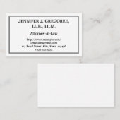 Traditioneel en gewoon procureur-bij-wet Visitekaa Visitekaartje (Voorkant / Achterkant)