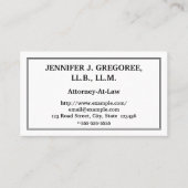 Traditioneel en gewoon procureur-bij-wet Visitekaa Visitekaartje (Voorkant)