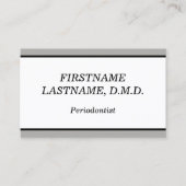 Traditioneel en gewoon Visitekaartje van periodont (Voorkant)