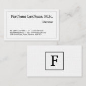 Traditioneel en Klassiek directeur Visitekaartje (Voorkant / Achterkant)