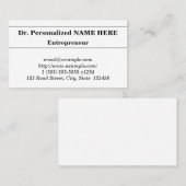 Traditioneel en klassiek professioneel Visitekaart Visitekaartje (Voorkant / Achterkant)