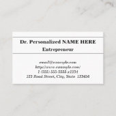 Traditioneel en klassiek professioneel Visitekaart Visitekaartje (Voorkant)