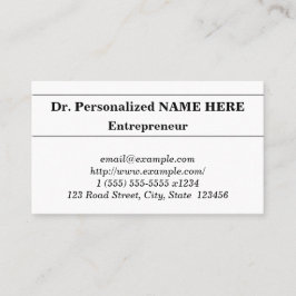 Traditioneel en klassiek professioneel Visitekaart Visitekaartje