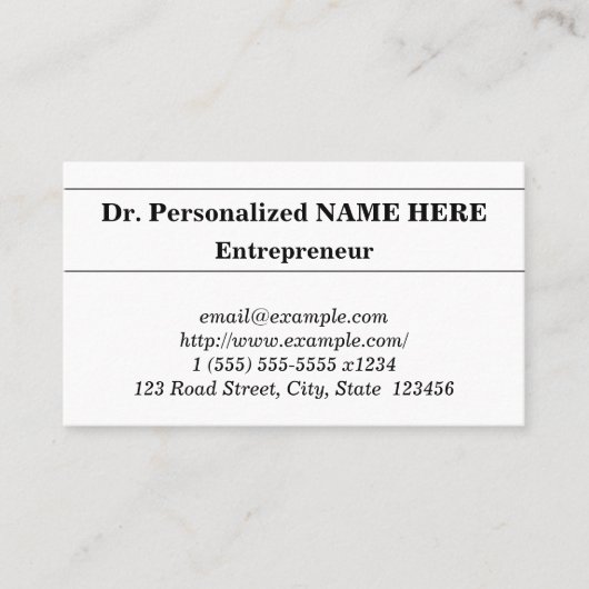 Traditioneel en klassiek professioneel Visitekaart Visitekaartje (Voorkant)