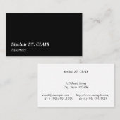 Traditioneel,  en klassiek Visitekaartje (Voorkant / Achterkant)