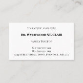 Traditioneel,  en klassiek Visitekaartje (Voorkant)