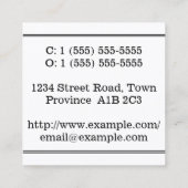 Traditioneel en Klassiek Visitekaartje van Cosmeti (Achterkant)