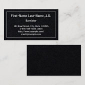 Traditioneel en minimaal barrister Visitekaartje (Voorkant / Achterkant)