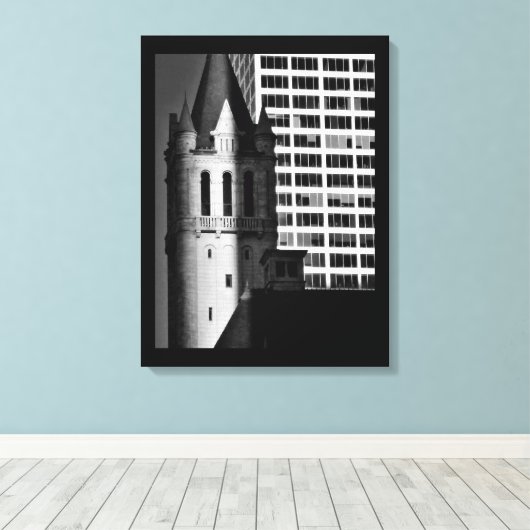 Traditioneel en modern canvas afdruk (Insitu (Houten vloer))