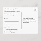 Traditioneel en ouderwets "RSVP" Briefkaart (Achterkant)
