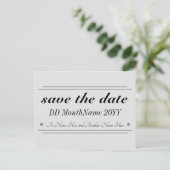 Traditioneel en  "save the date" Briefkaart (Staand voorkant)