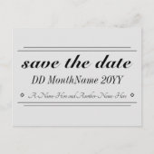 Traditioneel en  "save the date" Briefkaart (Voorkant)