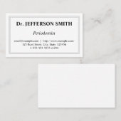 Traditioneel en schoon periodontistisch Visitekaar Visitekaartje (Voorkant / Achterkant)