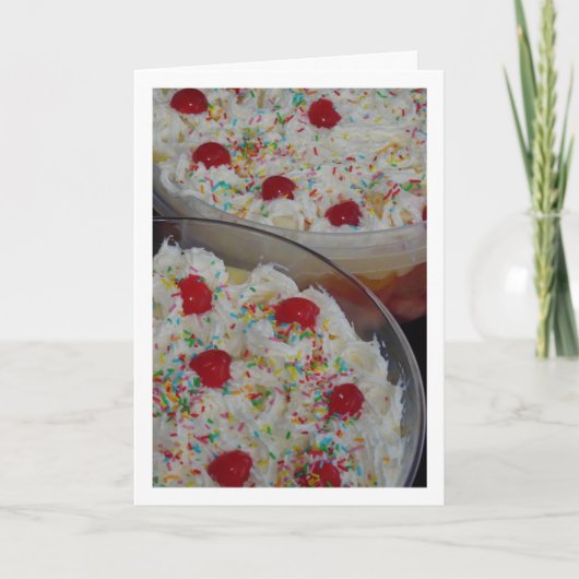 Traditioneel Engels Trifle Dessertgerecht Kaart (Voorkant)
