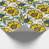 Traditioneel Ests  bloemenborduurwerk Cadeaupapier (Hoek)