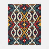 Traditioneel etnisch geometrisch patroon fleece deken (Voorkant)