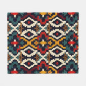 Traditioneel etnisch geometrisch patroon fleece deken (Voorkant (Horizontaal))