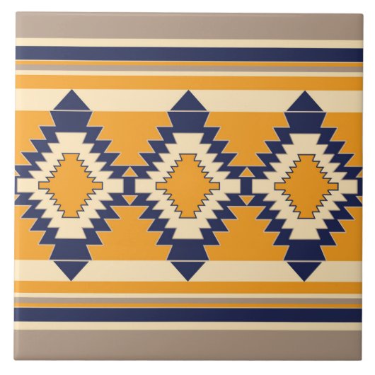 Traditioneel, etnisch, rustisch, , geometrisch tegeltje (Voorkant)