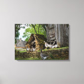 Traditioneel foie gras ganzen boerderij canvas afdruk (Voorkant)