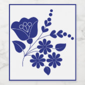 Traditioneel Folk Pattern Wijnlabel Wijn Etiket (Enkel label)