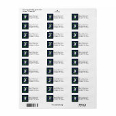 Traditioneel Forbes Tartan Plaid Monogram Etiket (Full Sheet)
