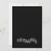 Traditioneel Formeel Elegant Zwart Wit | Trouwen Save The Date (Achterkant)