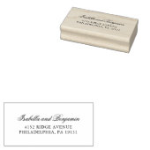 Traditioneel formeel elegante trouwretouradres rubberstempel (Gestempeld)