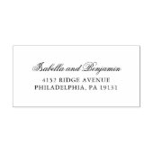 Traditioneel formeel elegante trouwretouradres rubberstempel (Afrduk)