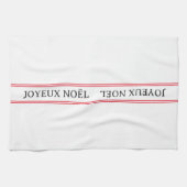 Traditioneel Frans Joyeux Noël Red Stripe Land Theedoek (Horizontaal)