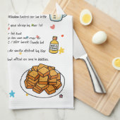 Traditioneel Fudge geïllustreerd recept Theedoek (Quarter Fold)