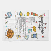 Traditioneel Fudge geïllustreerd recept Theedoek (Horizontaal)