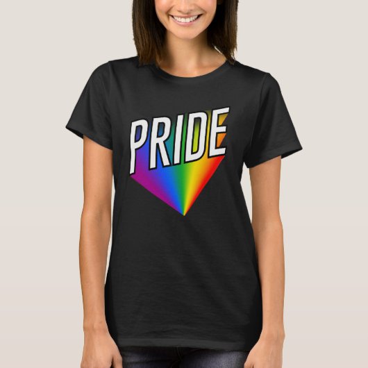 Traditioneel Gay Pride Vlag T-shirt (Voorkant)