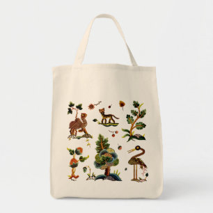 Traditioneel geborduurd jacquet tote bag