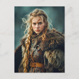 Traditioneel geklede Vikingvrouwen Briefkaart