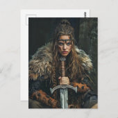 Traditioneel geklede Vikingvrouwen Briefkaart (Voorkant / Achterkant)