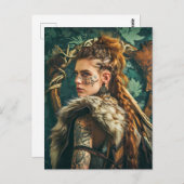 Traditioneel geklede Vikingvrouwen Briefkaart (Voorkant / Achterkant)